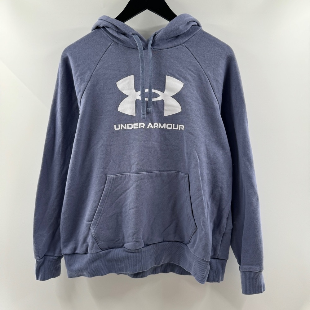 🧸 Under Armour Pullover Hoodie – Size Large, Periwinkle Blue